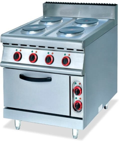 700 RANGE - ELECTRIC 4 PLATE WITH ELECTRIC OVEN - cater-care